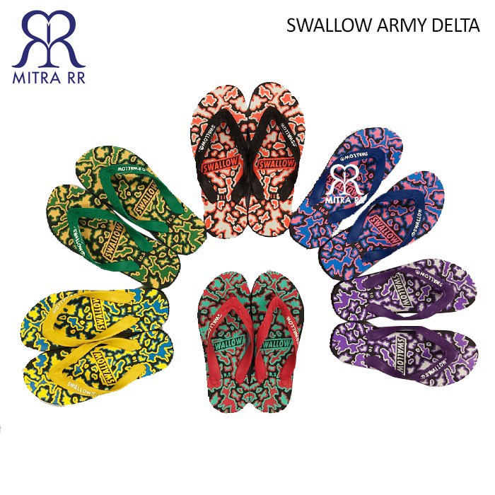 Sandal Swallow Army Delta / Sendal Jepit Wanita / Sendal Pantai Swalow TERBARU 2019 / Tali Jepit Sandal