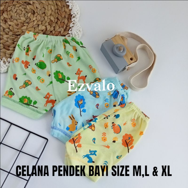 celana pendek bayi 0-2 tahun /3pcs