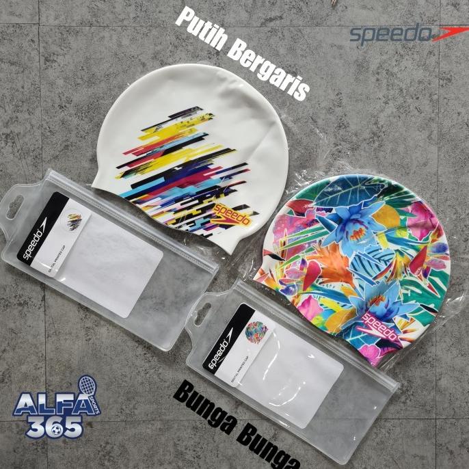 Speedo Digital Printed Cap / Topi Renang ORIGINAL Silikon Speedo