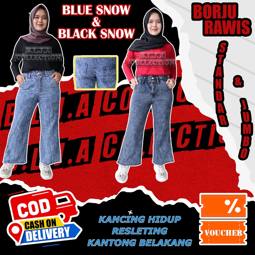 CELANA KULOT CUTBRAY RAWIS JEANS SNOW l CELANA KULOT SCUBA l CELANA KULOT HIGHWAIST l KULOT CUTBRAY 