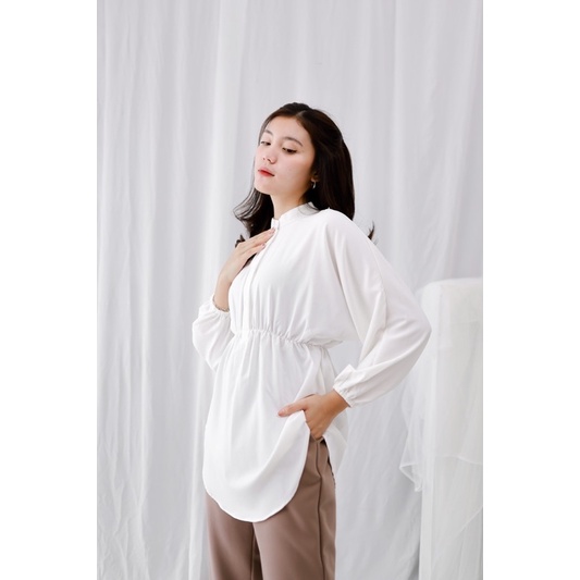 HELLEN BLOUSE (Ld 110 Pjg 76) - Atasan Blouse Wanita Model Batwing Ada Kerutan di Pinggang