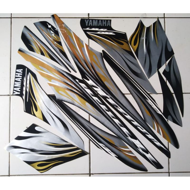 Striping lis stiker standar ori yamaha Jupiter mx 135 lama old hitam 2010 stiker ori Jupiter mx old 