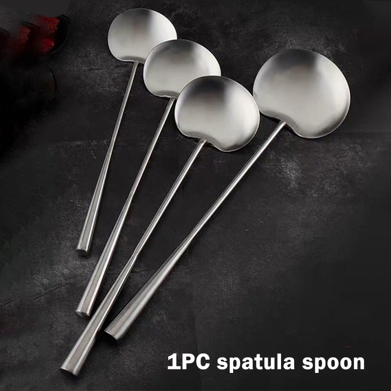 Sendok Spatula Gagang Panjang Bahan Stainless Steel Untuk Dapur