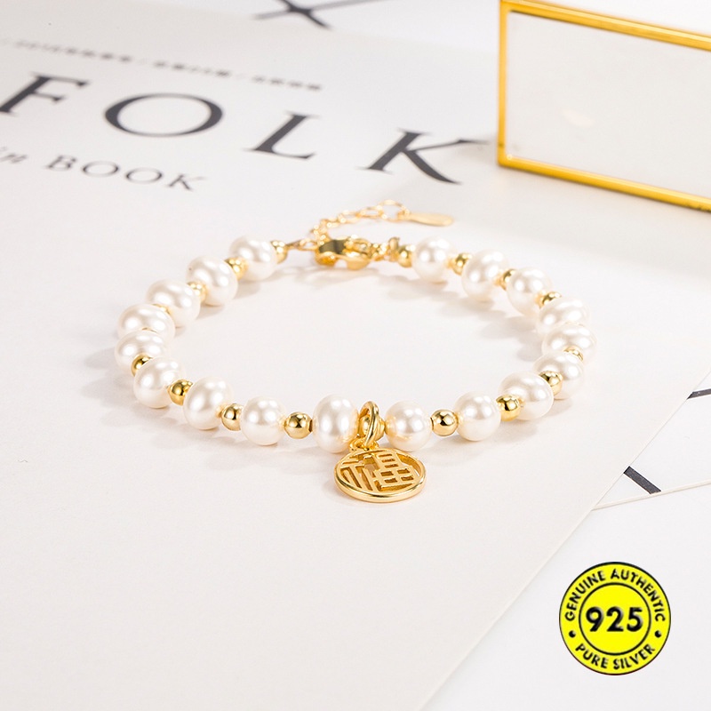 Gelang Mutiara 18K Dold Blessing Card Untuk Wanita