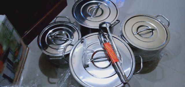 Panci Set Stockpot Dan Steamer Set Stainless Steel Free Cupit