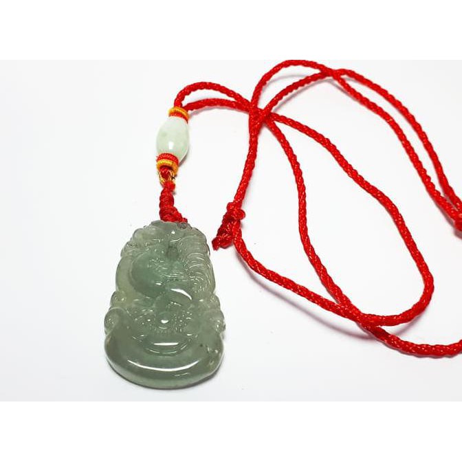 Vee Kalung Tali Liontin Pria Wanita Batu Giok Burma Model Shio Ayam T51 Keren