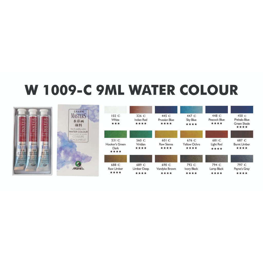 

MARIES WATERCOLOUR TYPE W1009 TUBE 9ML SERI C