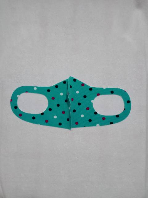 MASKER KAIN SCUBA MOTIF POLKADOT 2 BAHAN PREMIUM KUALITAS BAGUS