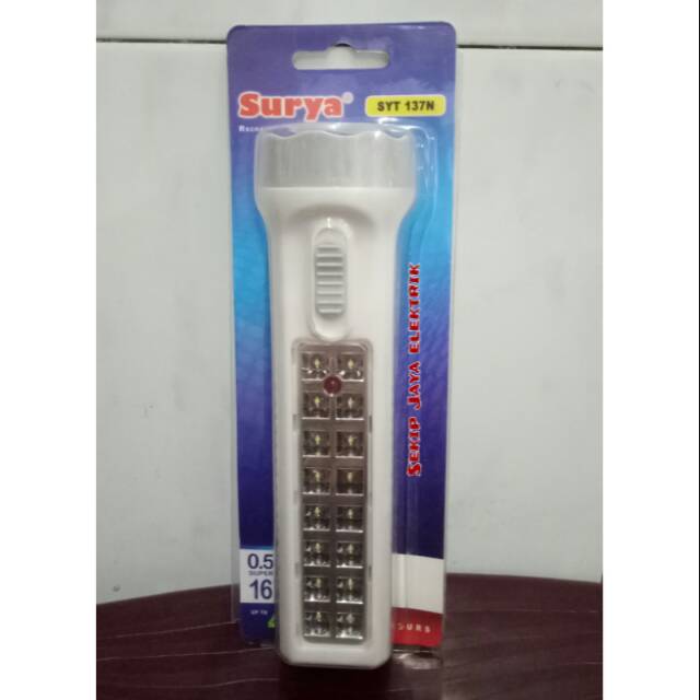 Senter cas / Emergency Senter Surya SYT 137N ( Bisa Gojek / Grab Medan )