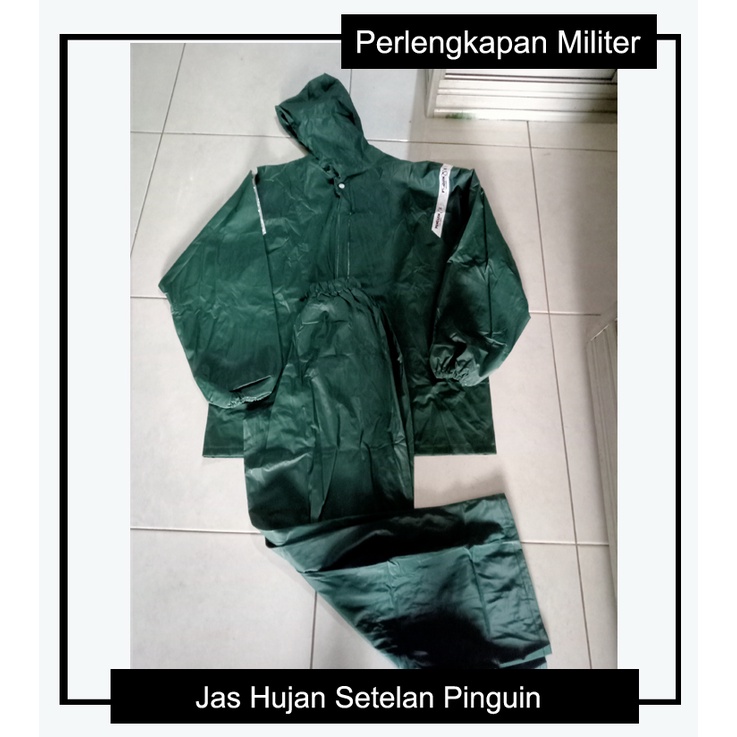 Jas hujan setelan pinguin