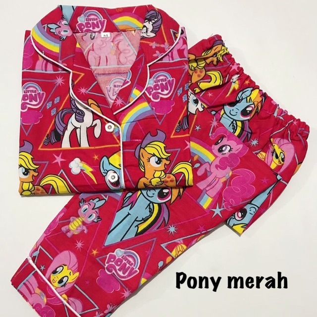 bajutidur Pony-merah bisa pasangan ibu anak keluarga