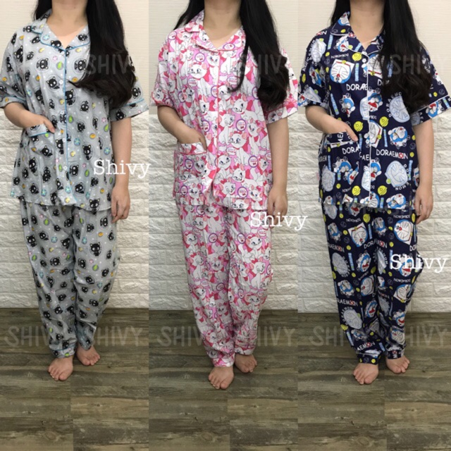 [BEST SELLER] SET PIYAMA CELANA PANJANG WANITA DEWASA PIYAMA LUCU PIYAMA MOTIF MURAH PIYAMA KATUN