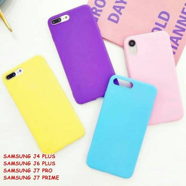 FOR SAMSUNG J4 PLUS, J6 PLUS, J7 PRO, J7 PRIME - CANDY PASTEL CASING