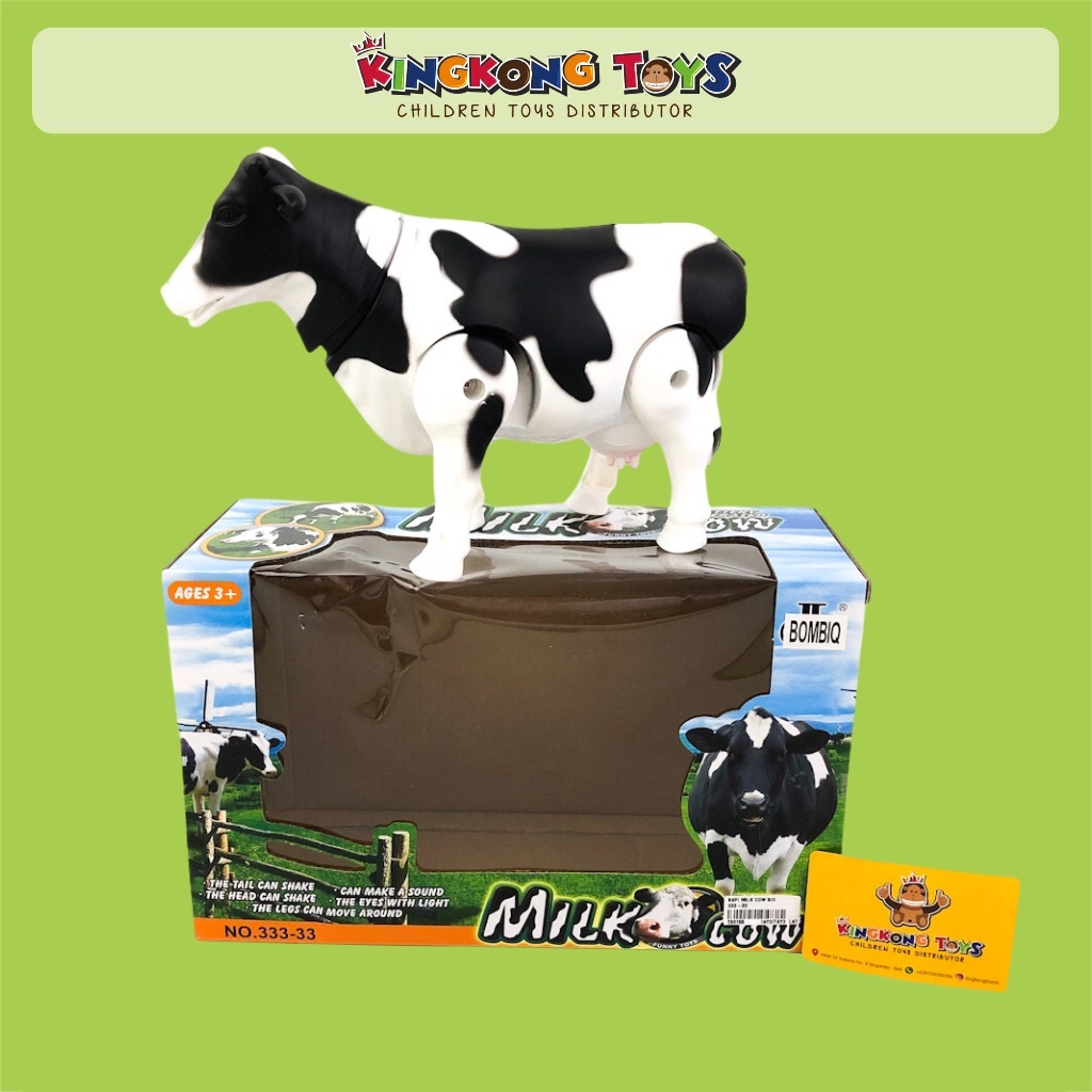 MAINAN SAPI MILK COW BATERAI / MAINAN SAPI BERJALAN SUARA / MAINAN SAPI PERAH / 290155