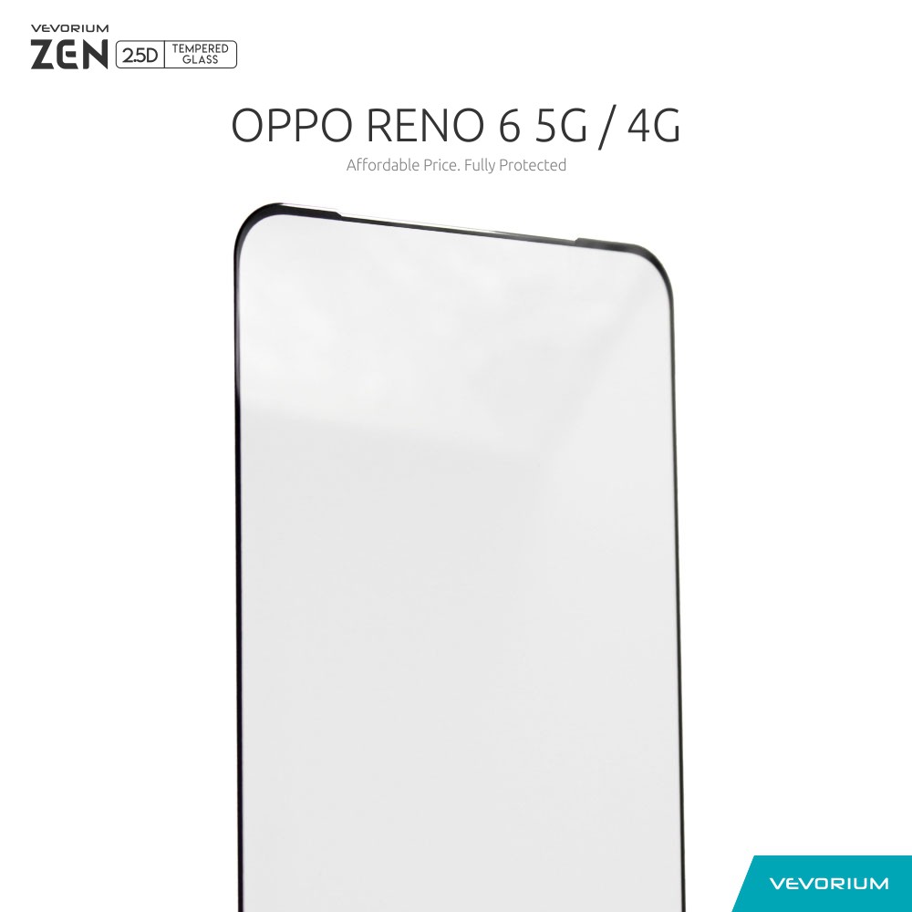 VEVORIUM ZEN 2.5D Oppo Reno 6 4G 5G Full Cover Tempered Glass