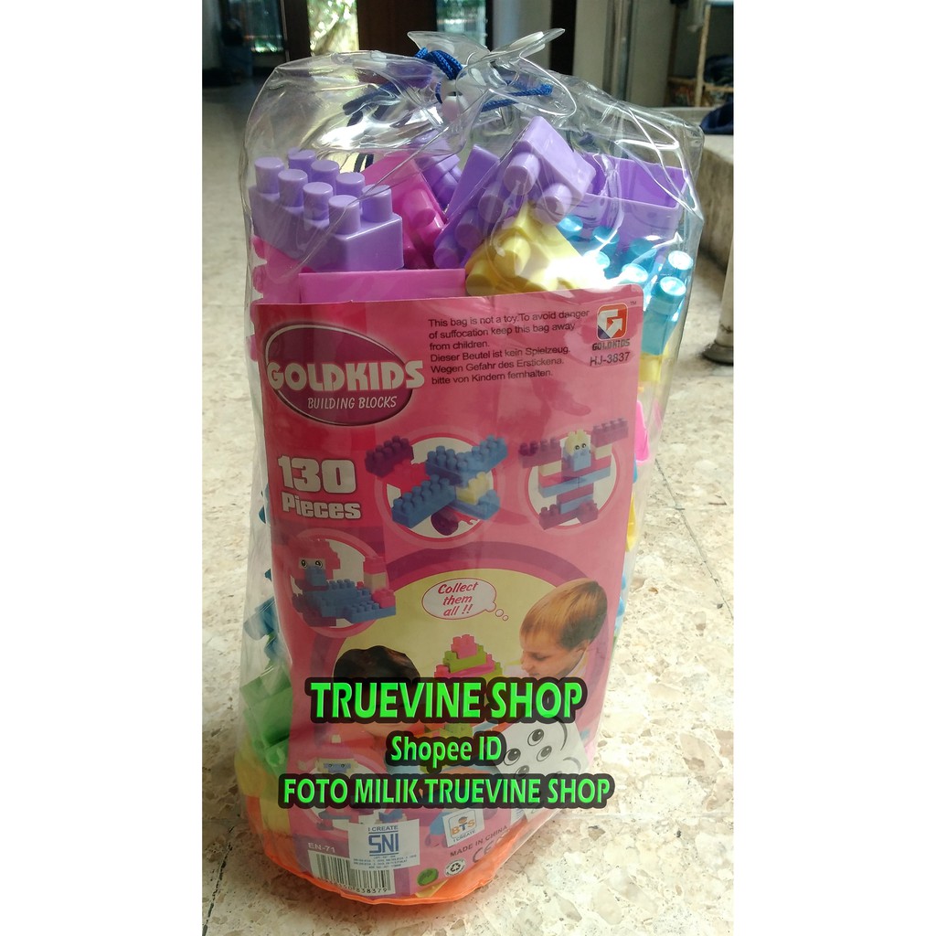 Block Lego Goldkids 130 Pcs (Mainan Edukasi Building Block Educational Toys)