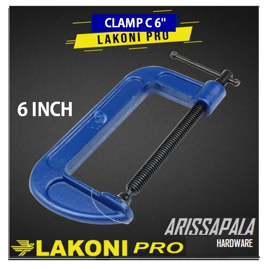 Catok C Klem C Clamp G 6 Inch Alat Pres Kayu Pengelasan Body Jumbo