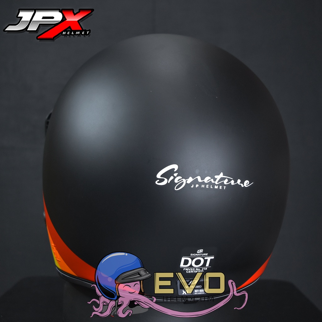 HELM CAKIL JPX JP SIGNATURE 02 BLACK DOFF ORIGINAL - HELM JPX CAKIL JP RETRO JP CAKIL SIGNATURE JP SGN 02 ( ONGKIR 2KG )