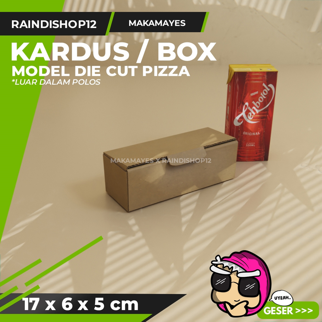 

(MIN 500 PCS) BOX 17 X 6 X 5 CM KARDUS DIE CUT PIZZA KEMASAN PACKAGING KADO