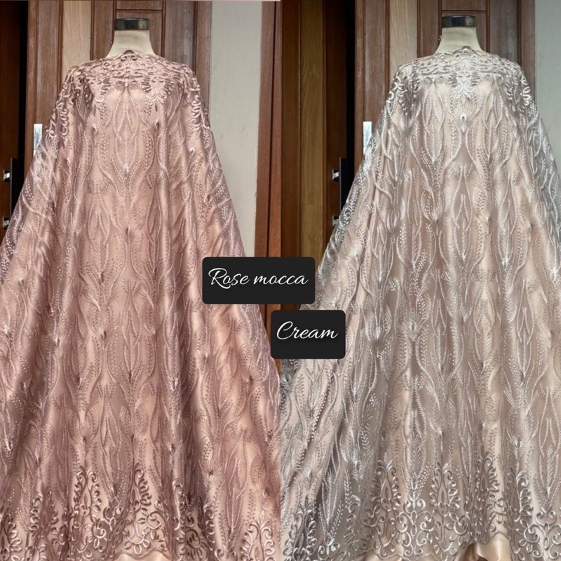 bahan/kain tulle awkarin /brokat kebaya/tulle kebaya/bahan kebaya