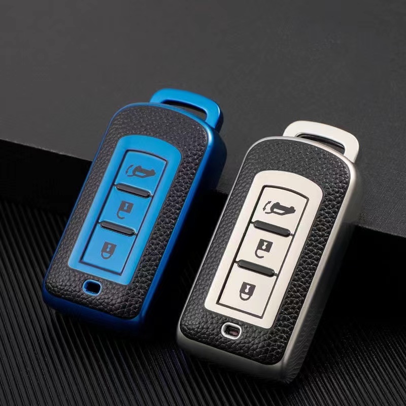 Casing Kunci Remote Mobil Keyless Bahan Kulit Untuk Mitsubishi Lancer Asx Triton Xpander