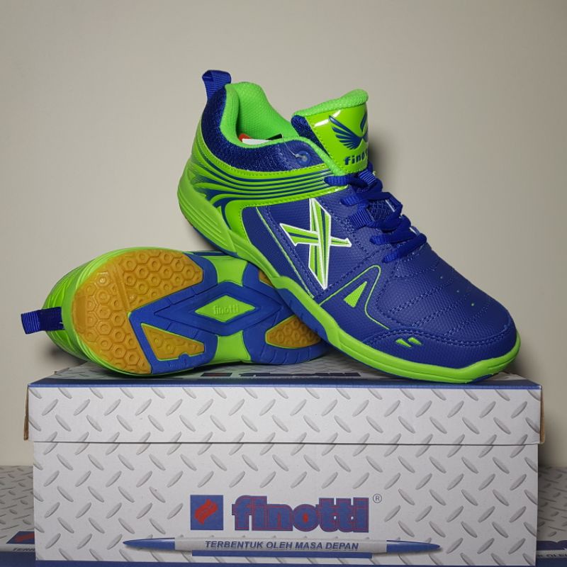 Sepatu Olahraga Bulutangkis Badminton Voli Sneakers FINOTTI Smash Berkualitas Terbaru Original Asli 