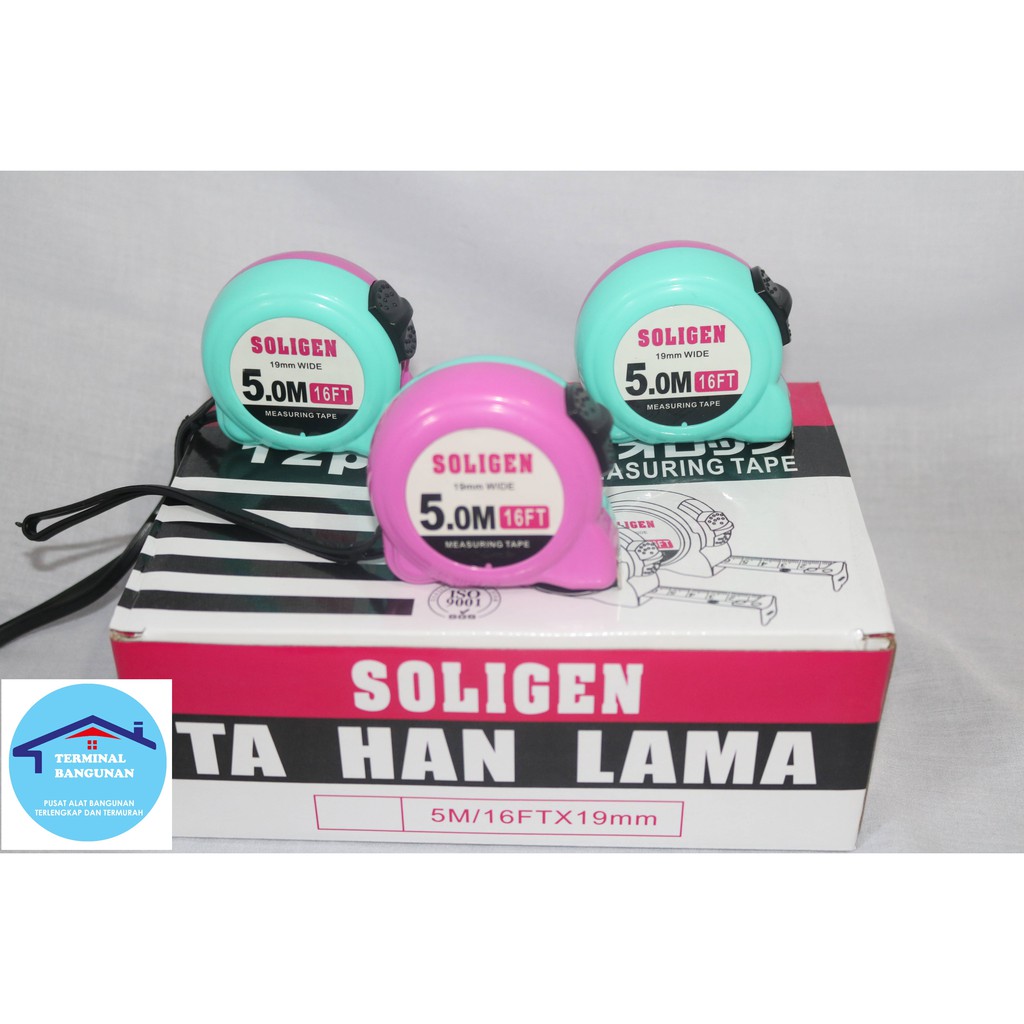 Meteran soligen 3meter, 5 meter, 7,5 meter