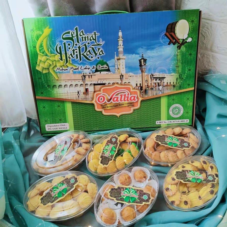 Parcel Ramdhan 2022 Kue Lebaran Ovallia Super Butter Cookies/ Kue Kering Enak 6 Cookies