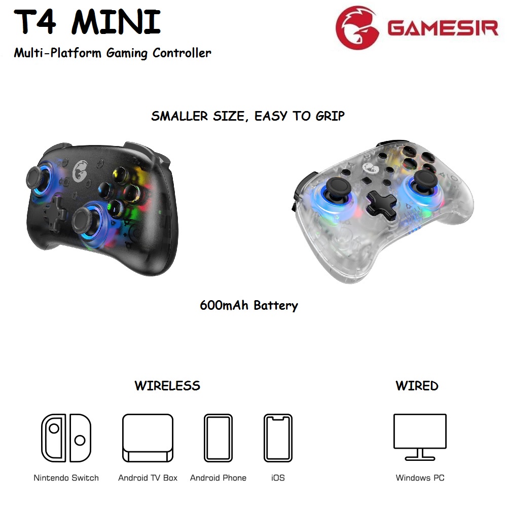 GAMESIR T4 MINI - Multi-Platform Gaming Controller - Dual Mode Connection