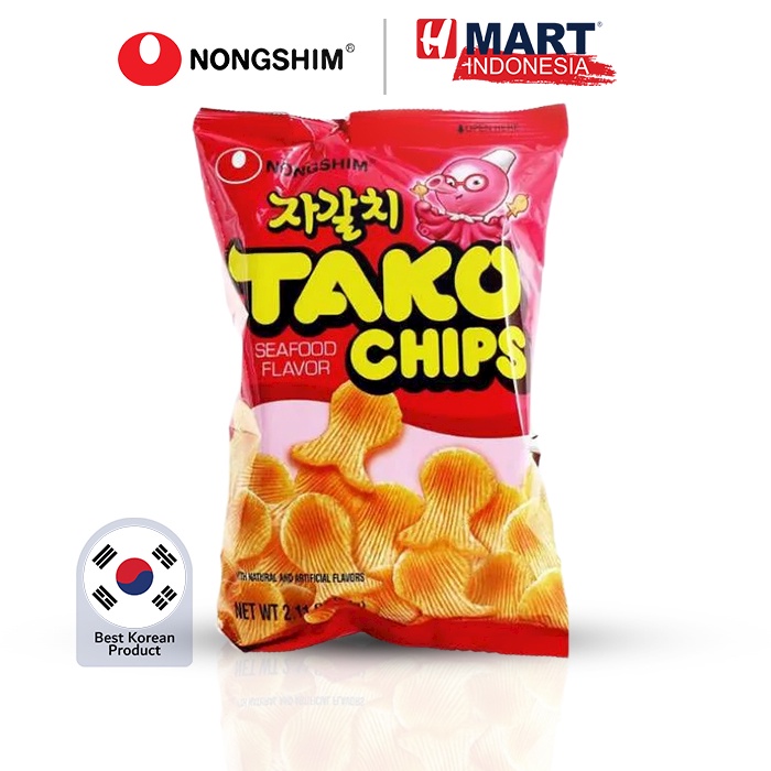 

NONGSHIM Tako Chips Seafood Flavor - Snack Korea Rasa Seafood 60g