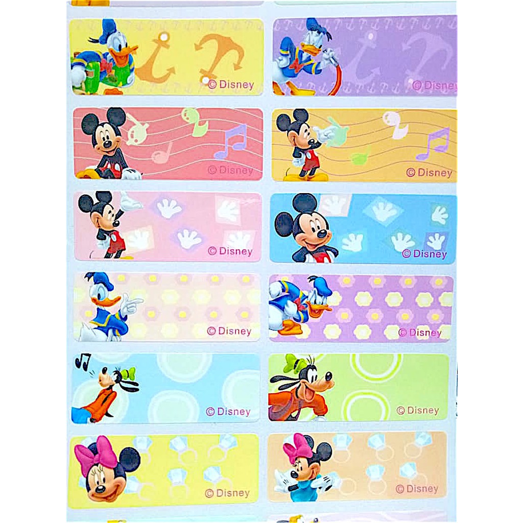 

Label nama sticker waterproof Premium Mickey and Friends Ori