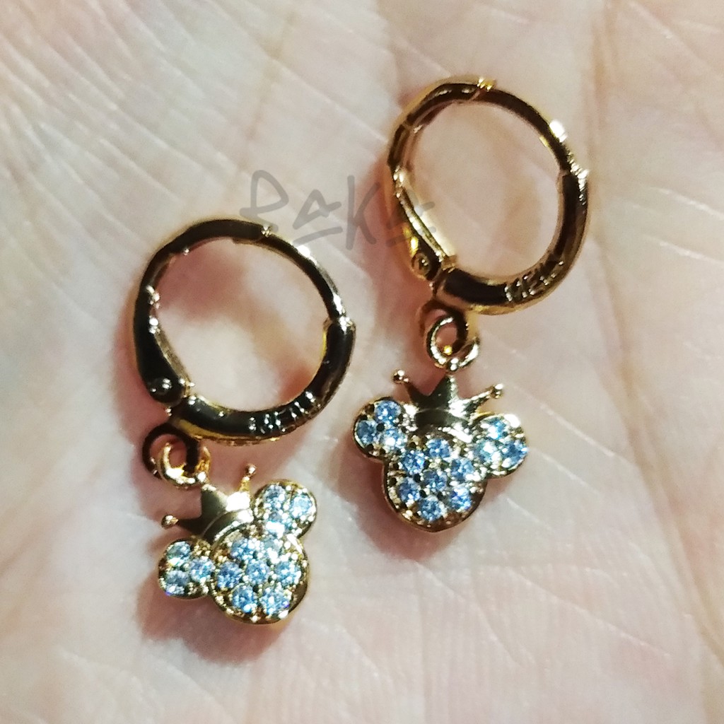 RAKA Acc - Earrings Anting Clip / Klip MICKEY MOUSE Mahkota Xuping Gold Perhiasan Aksesoris 077