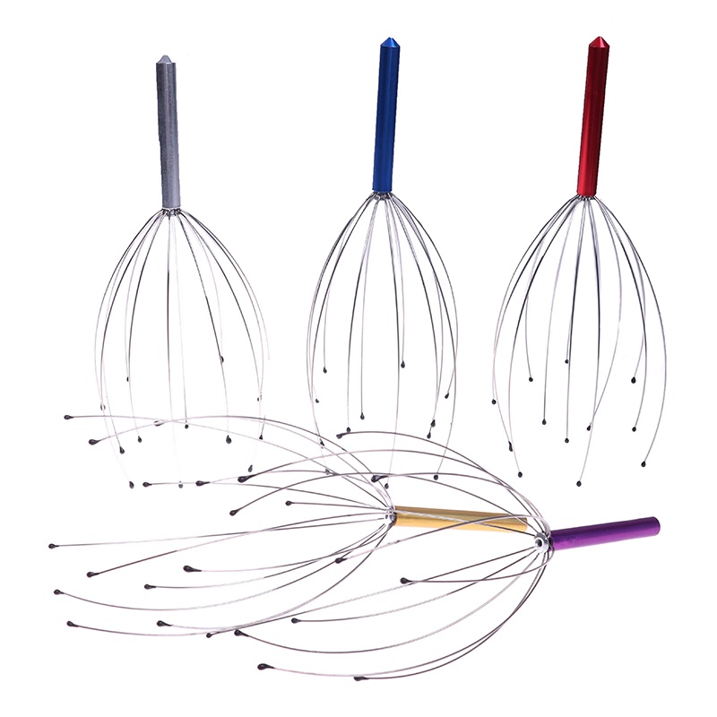 # Kaos T-Shirt Wanita Lengan Pendek Motif Print #Alat Pijat Kulit Kepala / Leher Bentuk Gurita Untuk Relaksasi / Pereda Stress