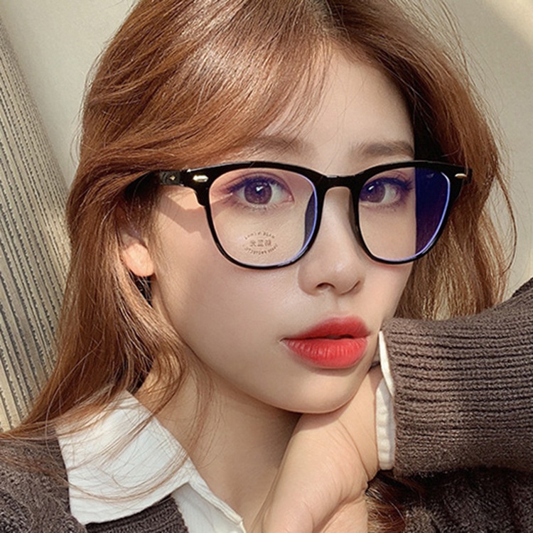 Fashion Anti Radiation Square Eyeglasses Frame Replaceable Lens For Men Women