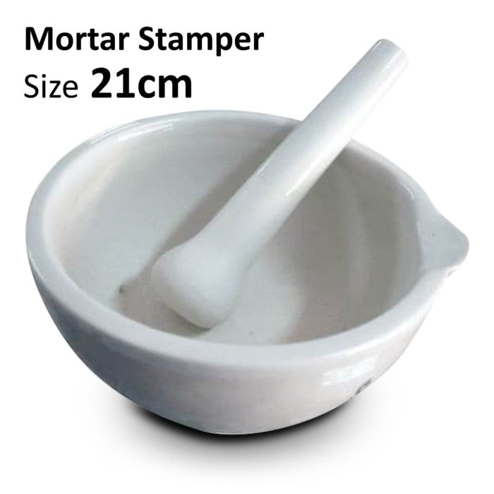 Mortar Pestle Lumpang Alat Penumbuk Diameter 21cm OJ2