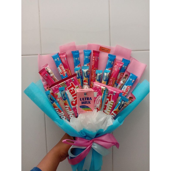 

Bucket Snack Biru Pink // Buket snack // Buket jajan