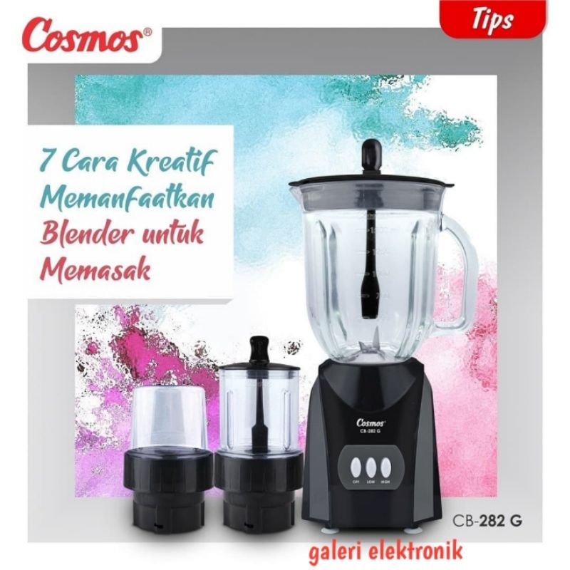 Blender Cosmos CB 282 G KACA,GELAS 3IN1 2LITER