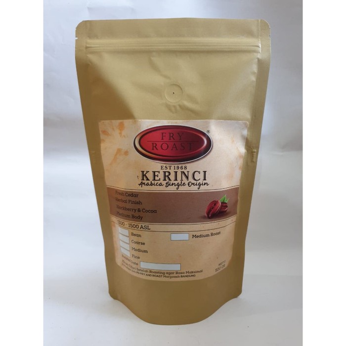 

201ggffg Kopi Arabika Kerinci 500 Gram Biji Dan Bubuk - Biji Ds20X11