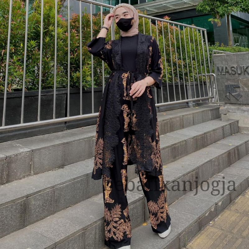 Bebatikan Jogja Setelan Outer Batik Wanita