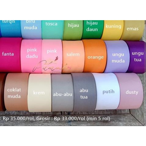 

PGP-109 : Pita Grosgrain Polos 2 inch (5 cm) per ROLL