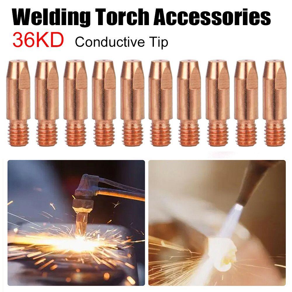 Nanas 5 Pcs Welding Torch Conductive Tip Tembaga MIG MAG Welder Welder Aksesori Contact Tip Holder