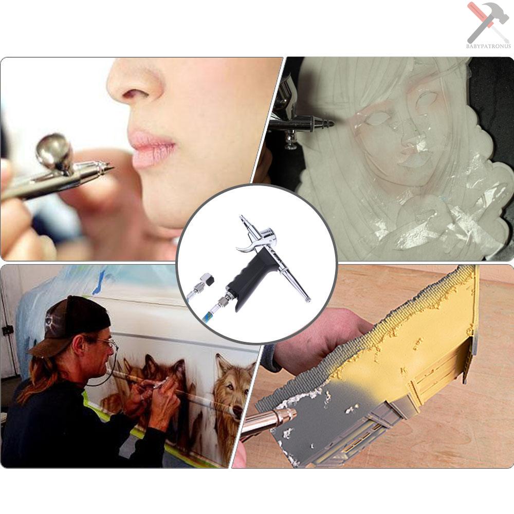 Kkmoon Set Pistol Trigger Airbrush Profesional Dengan Selang 3 Tip 2 Cup Untuk Melukis Tato Manicure
