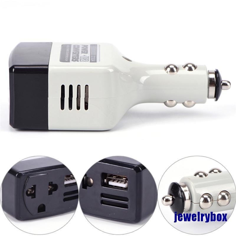 (Jewelrybox) Adaptor Charger Power Dc 12v Ke Ac 220v Dengan Port Usb