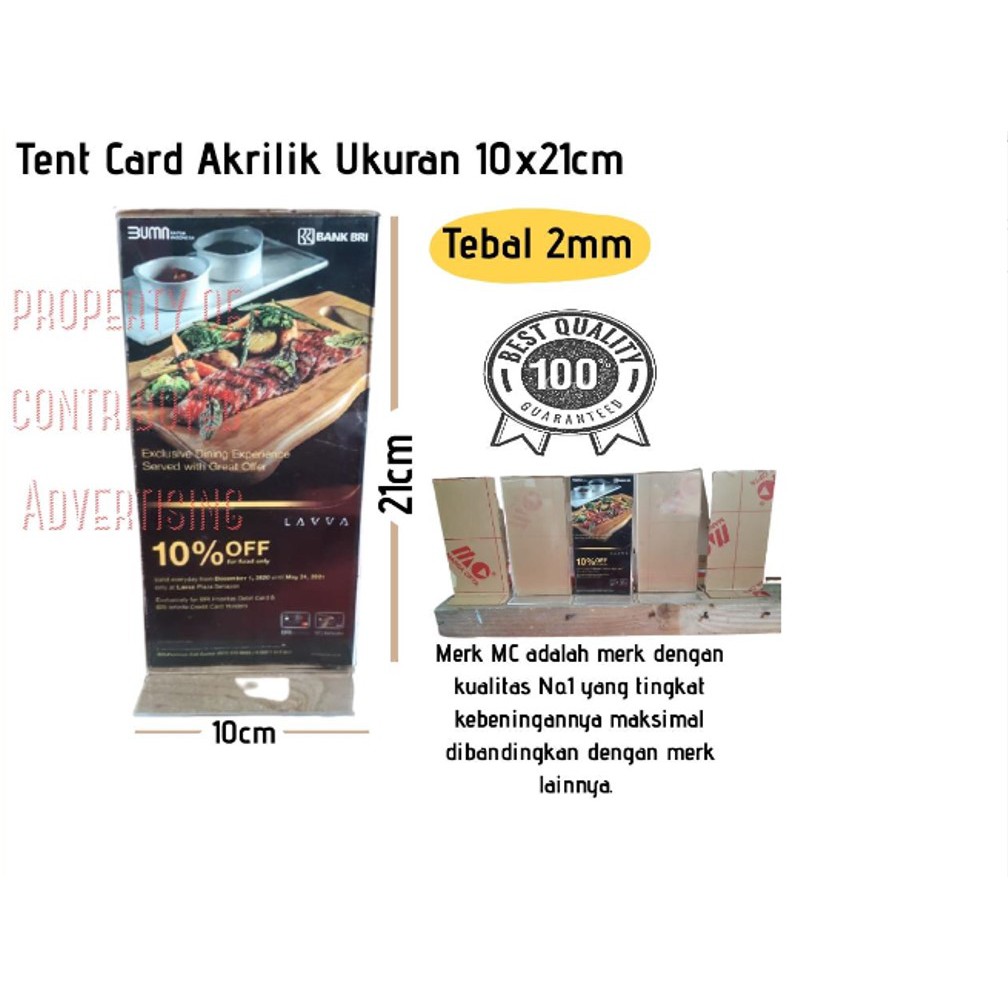 

Tent Card Akrilik, akrilik brosur