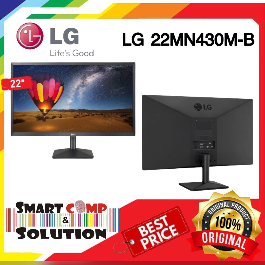 Monitor LG 22MN430 22&quot; IPS Full HD 1080p VGA HDMI Monitor 22MN430M-B