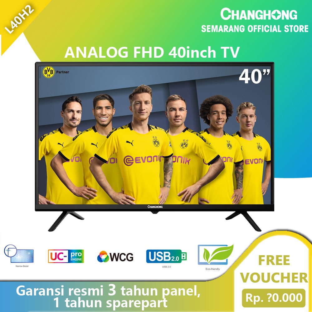 

Changhong LED TV FHD Analog TV 40 Inch Semarang Tipe L40H2