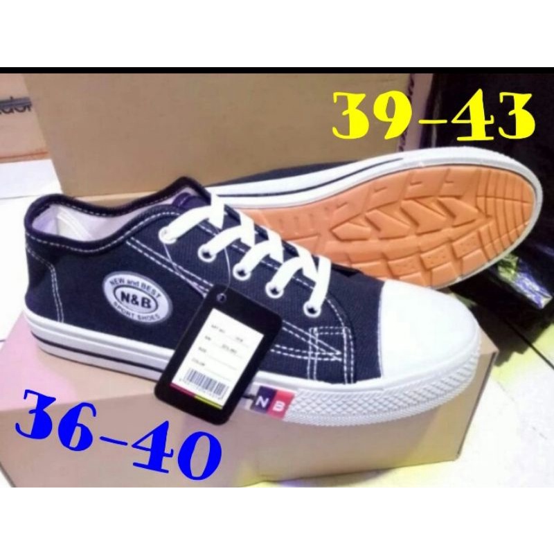 sepatu sekolah terlaris warna hitam putih ukuran 28-43