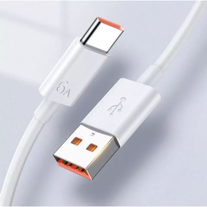 6A Kabel Pengisian Daya Super Cepat USB Tipe C Kabel Data Pengisian Daya Usb C Kabel Tipe C Kabel untuk Xiaomi Redmi Samsung Huawei OPPO