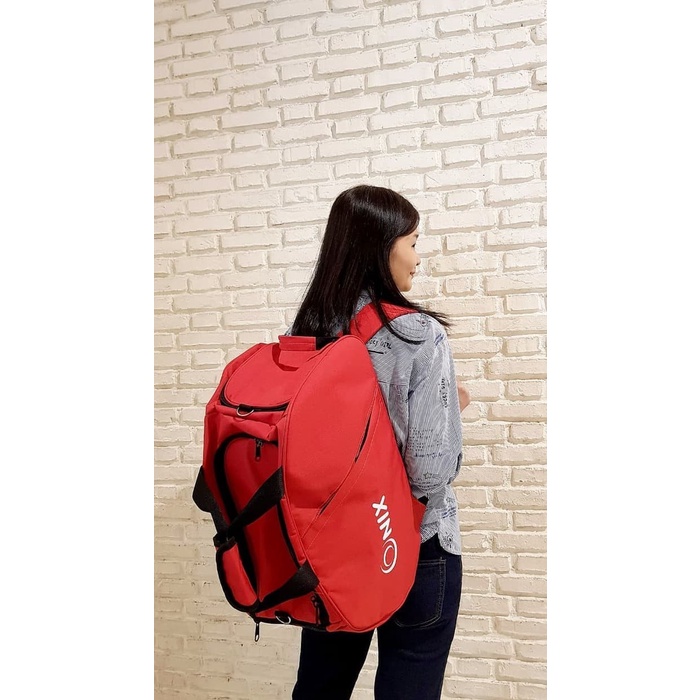 PROMO TAS WANITA Onix Tas Tavel / Tas Olahraga / Gym Bag / Fitness Bag Pria & Wanita - Merah SEKOLAH