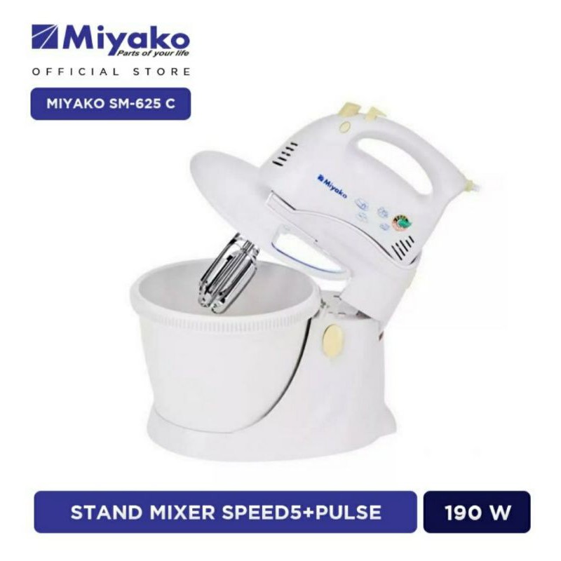 Mixer Com Miyako SM 625 Mixer Dudukan Miyako 625 Stand Mixer Miyako Pengocok Adonan Telur